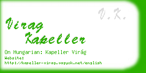 virag kapeller business card